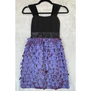 2 Hip By Wrapper Dress Girls Size 12 Purple Black Formal Event‎ Wedding Guest